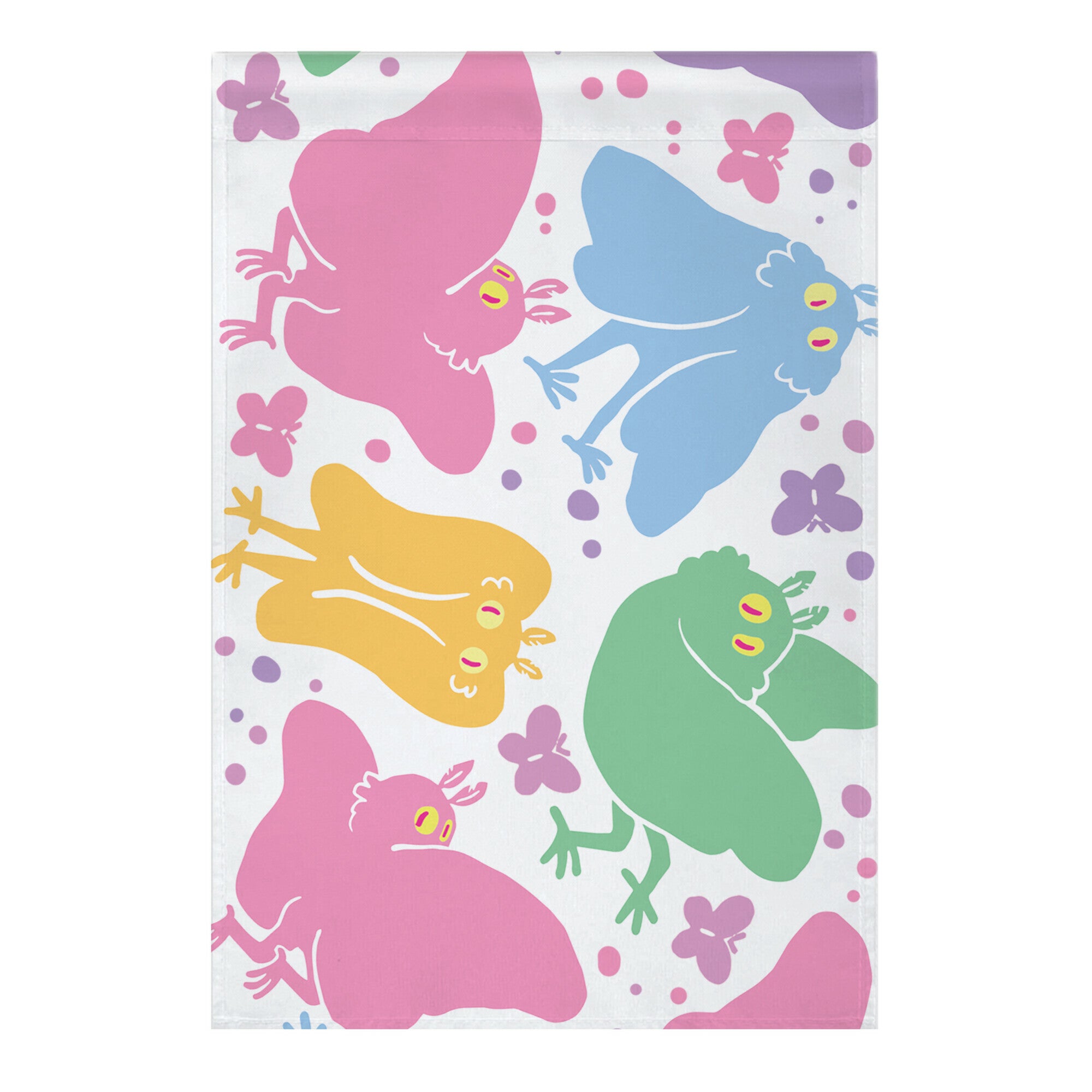 Cute Pastel Mothman Pattern Garden Flag